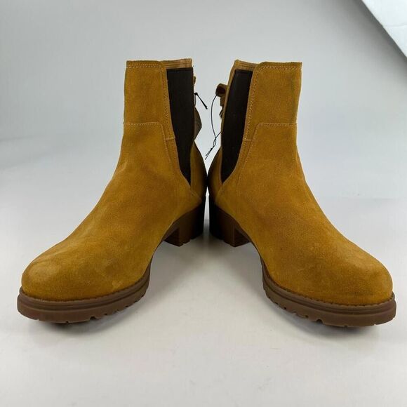 COLE HAAN Womens Goring Camea Round Toe Bootie US 9.5 Block Heel Leather Chelsea - Picture 4 of 12